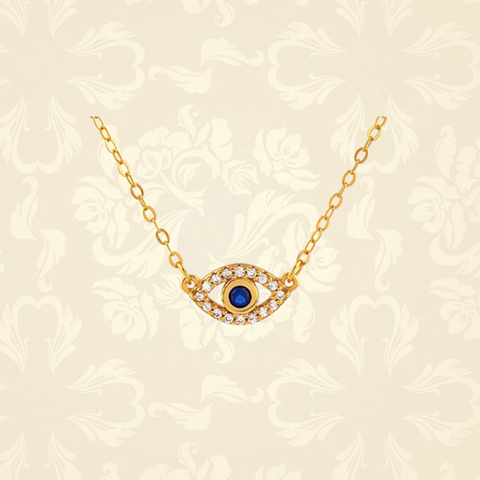 April Necklace - Dainty Evil Eye for Protection