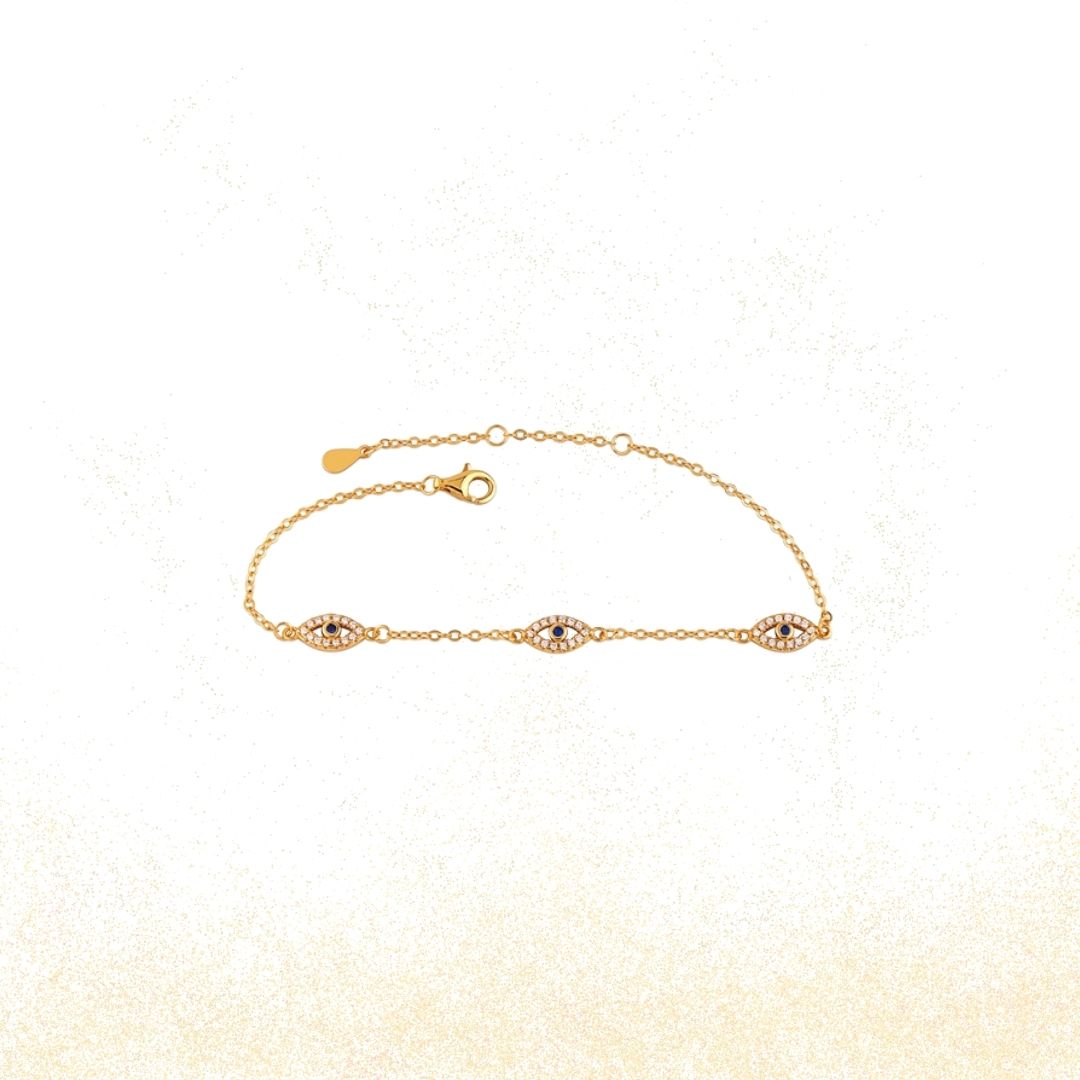 Evil Eye Necklace and Bracelet Set