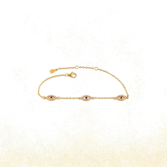 Evil Eye Necklace and Bracelet Set