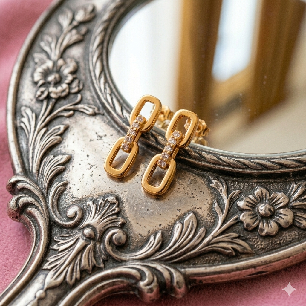 Lisa Earrings- Elegant Gold Drop Earrings for Women