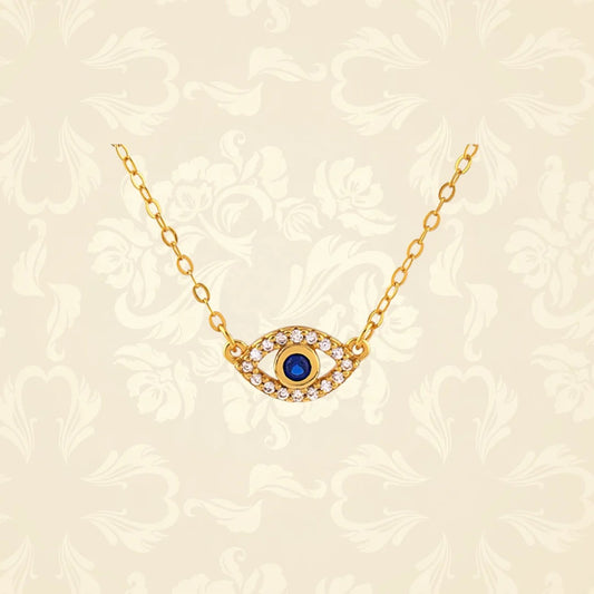 April Necklace - Dainty Evil Eye for Protection
