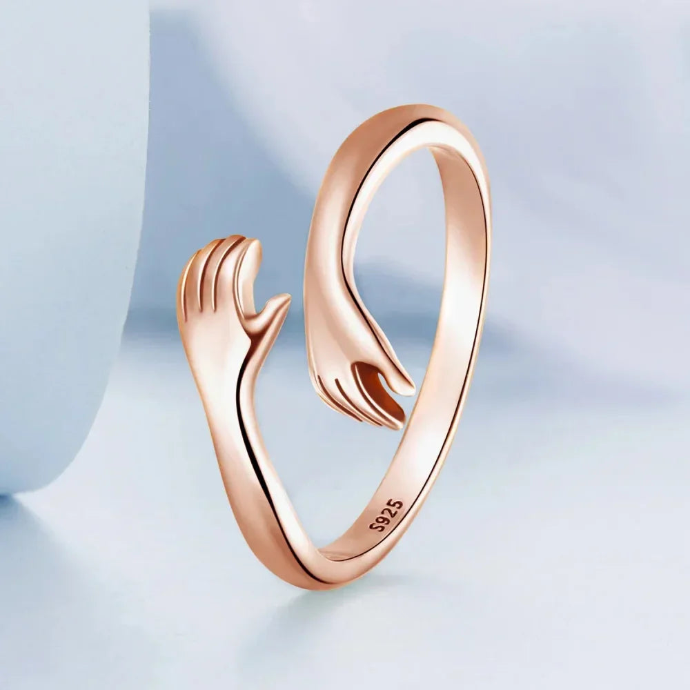 Sterling Silver Hug Ring (Adjustable)
