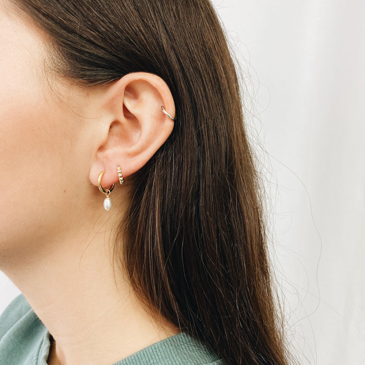 Pearl Hoop Earrings