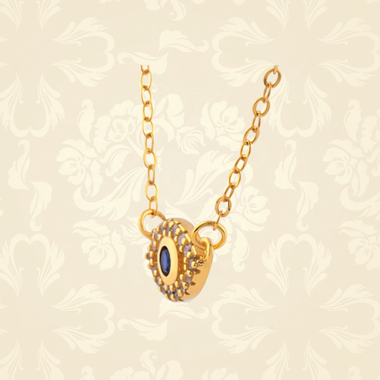 April Necklace - Dainty Evil Eye for Protection