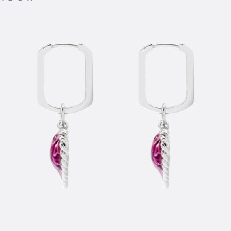 Sahi Love Heart Enameled Drop Dangling Earing