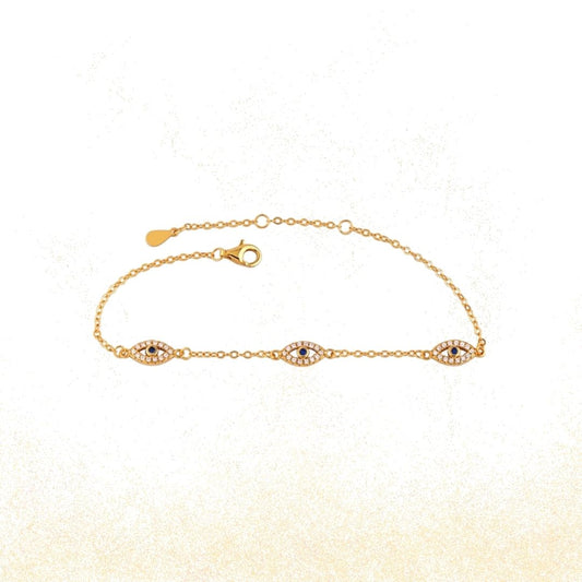 Evil Eye Necklace and Bracelet Set