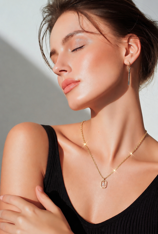 Personalized Initial Necklace in 925 Sterling Silver
