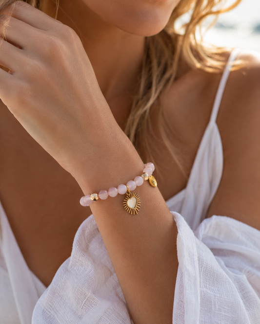 Kunzite Spiked Heart Bracelet