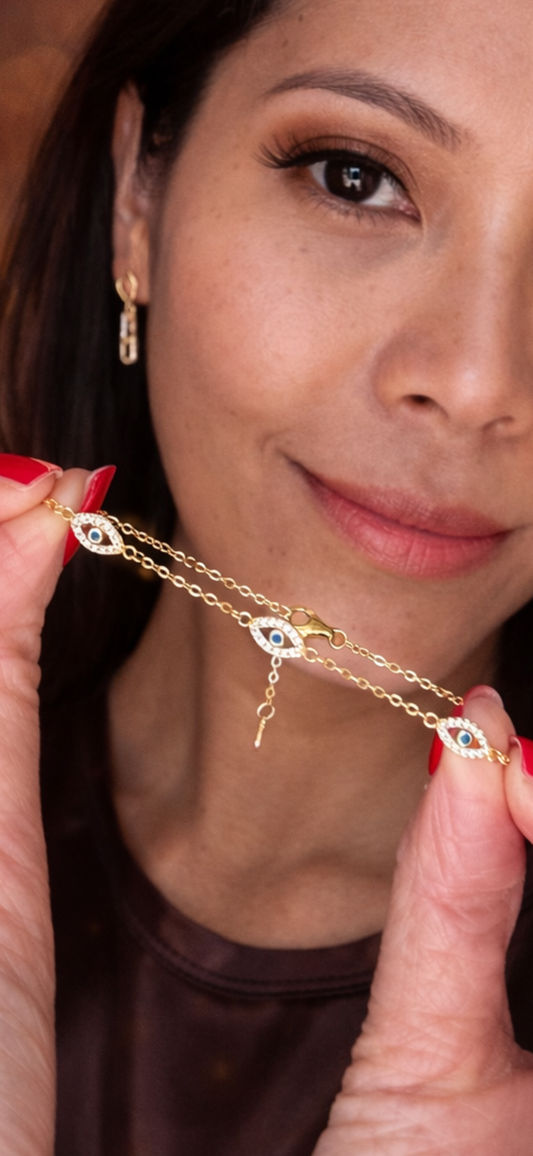 Gold Evil Eye Bracelet