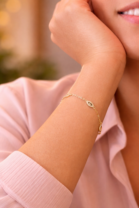 Gold Evil Eye Bracelet