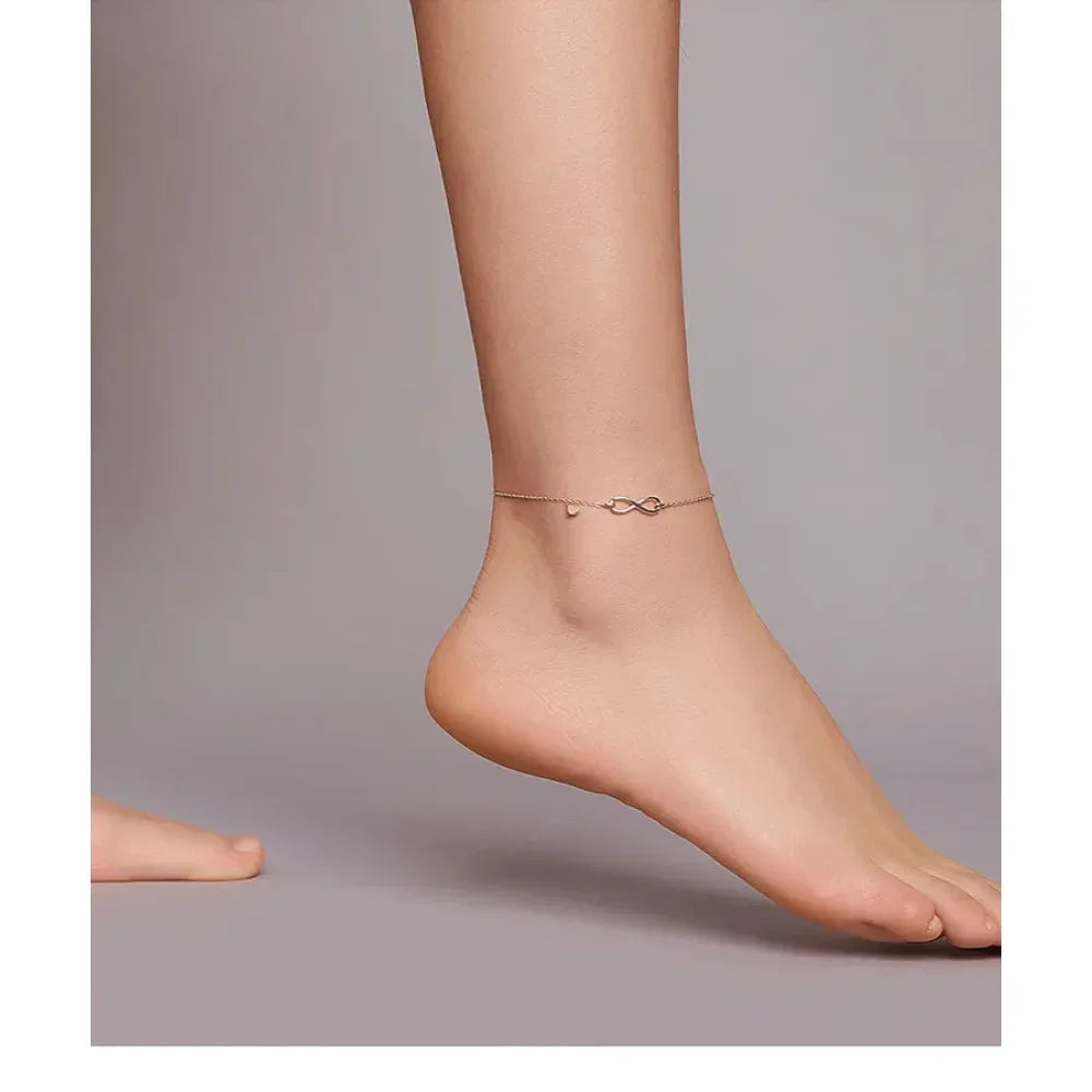 925 Sterling Silver Infinity Anklet
