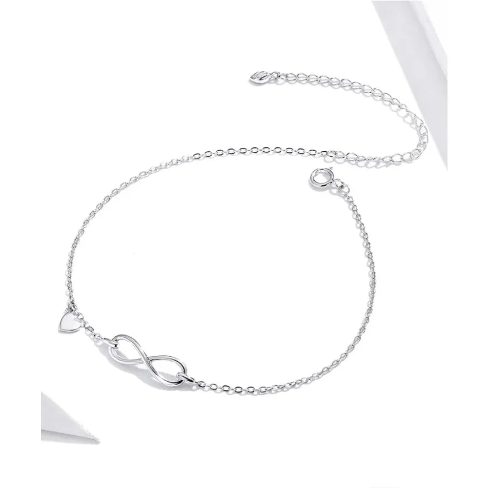 925 Sterling Silver Infinity Anklet