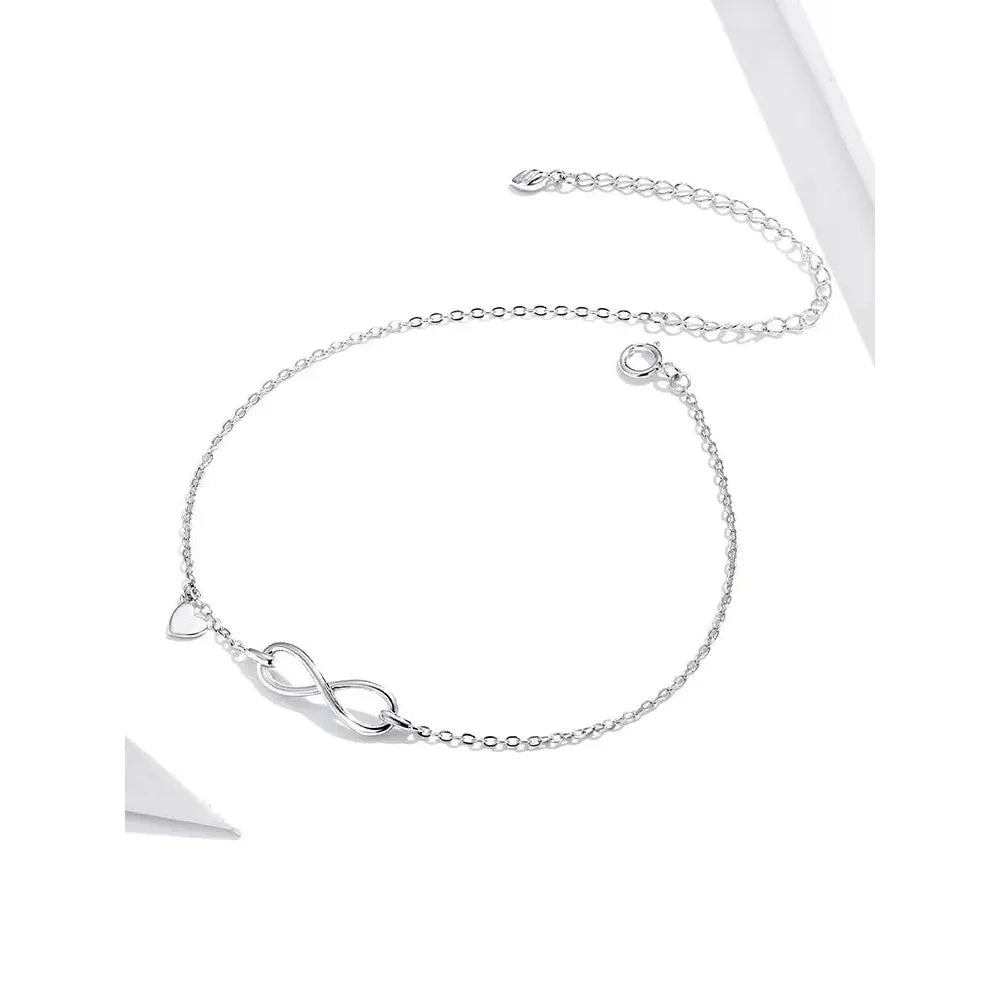 925 Sterling Silver Infinity Anklet