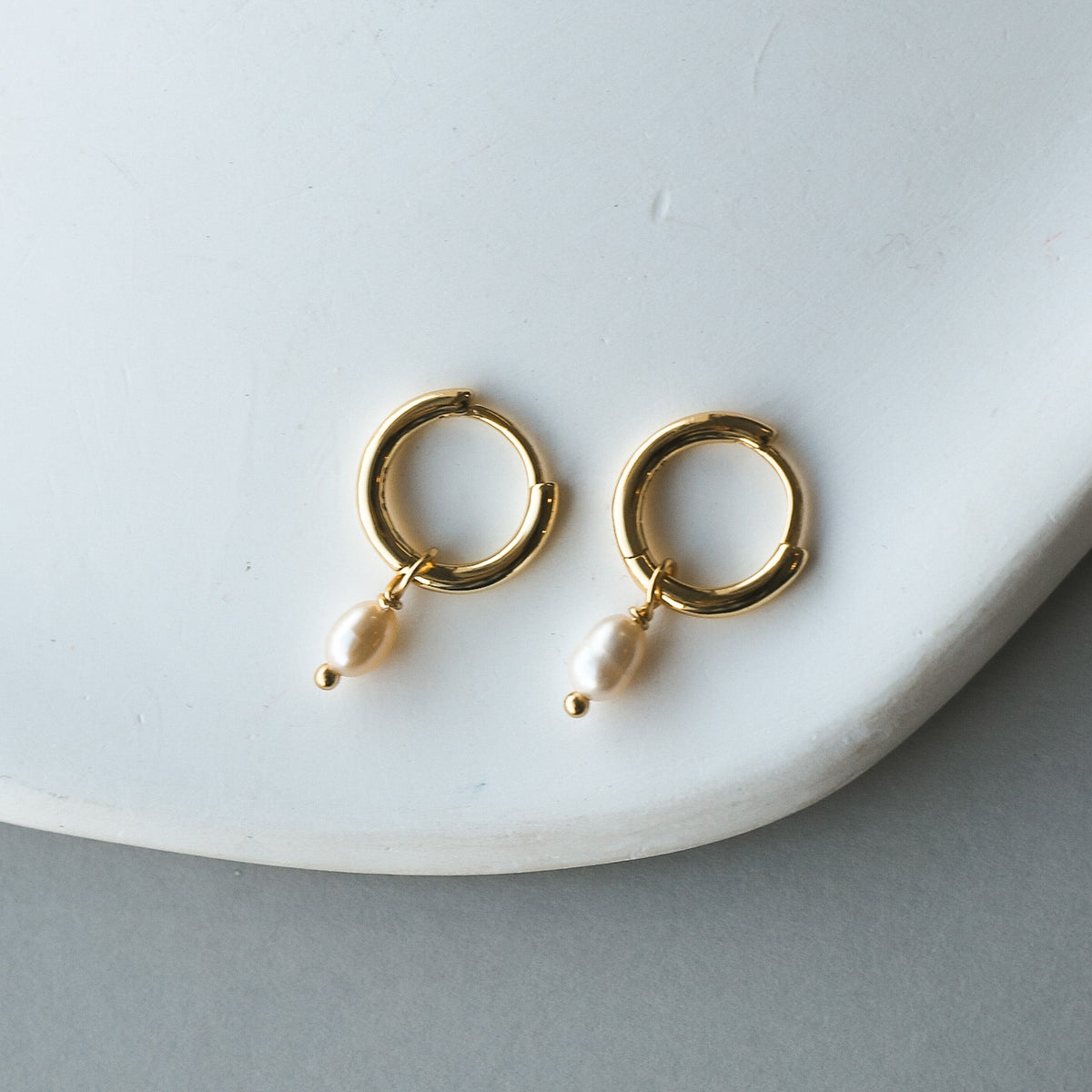 Pearl Hoop Earrings
