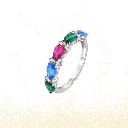 Elena Multi Stone Ring- A vibrant expression of confidence, colour, and modern luxury.