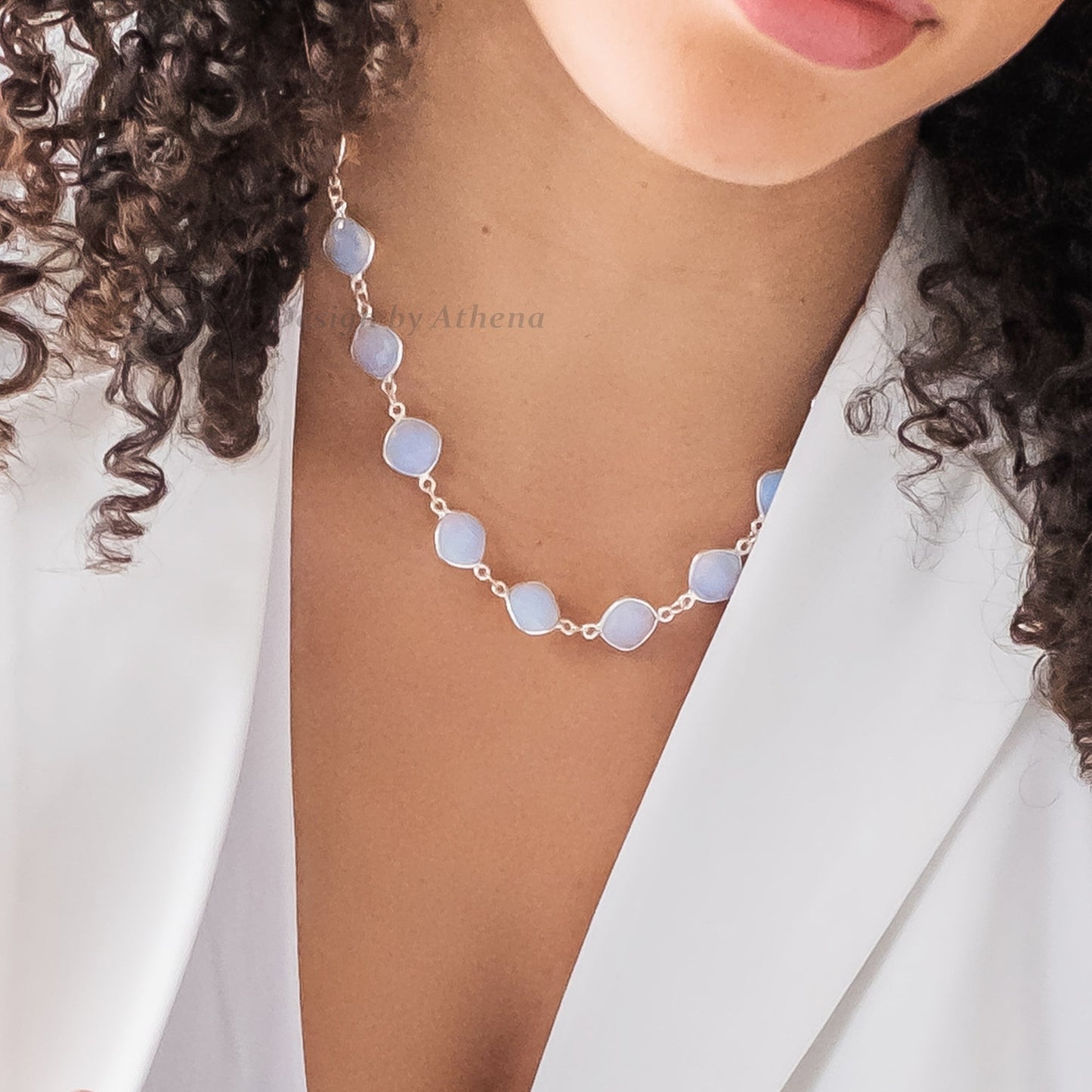 Moonlit Drift — Opalite Necklace in Sterling Silver