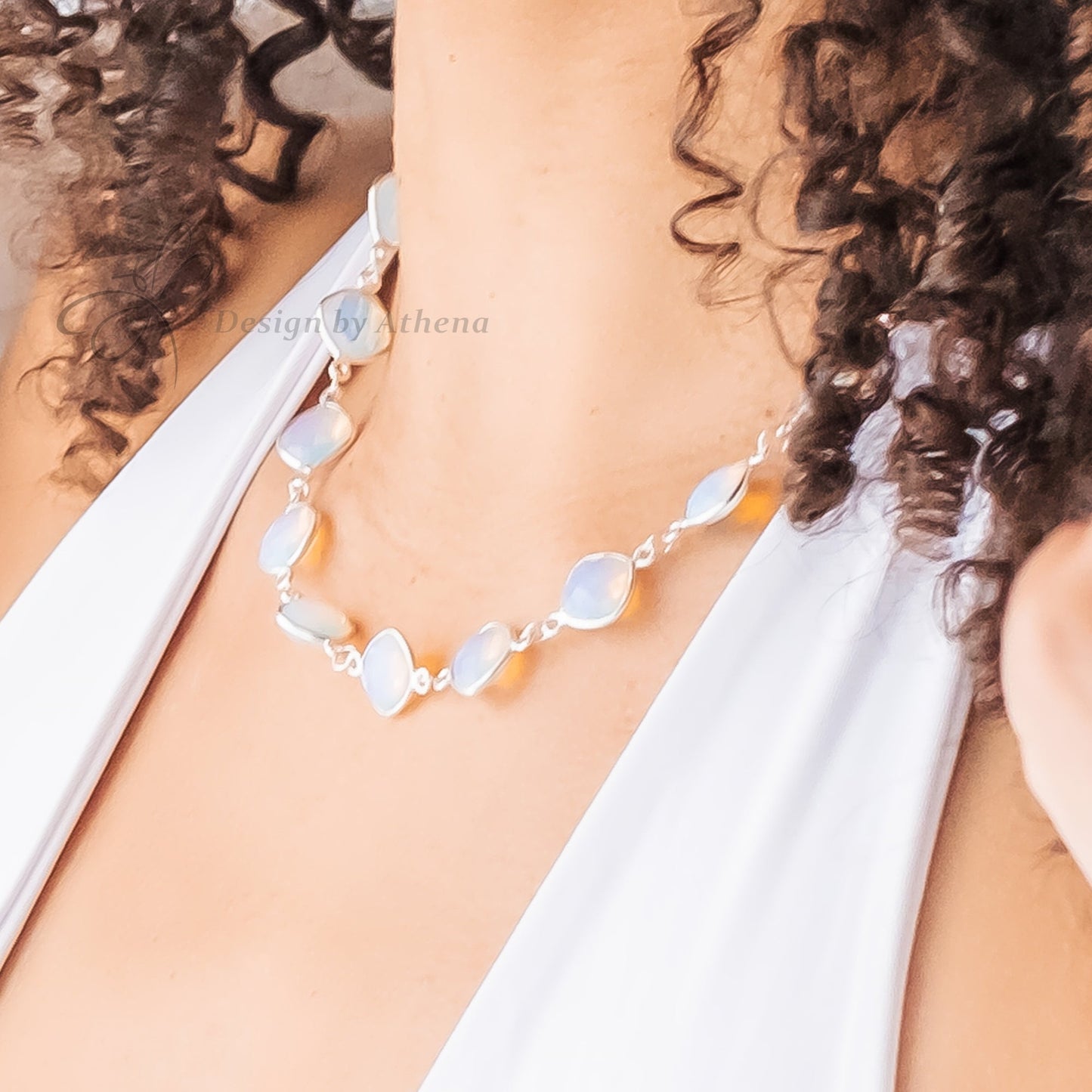 Moonlit Drift — Opalite Necklace in Sterling Silver
