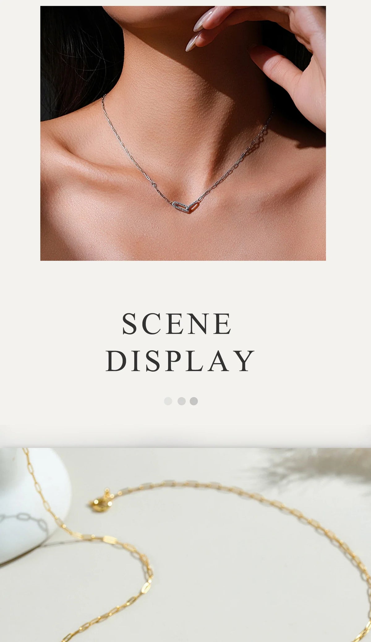 Modern Sterling Silver Link Necklace