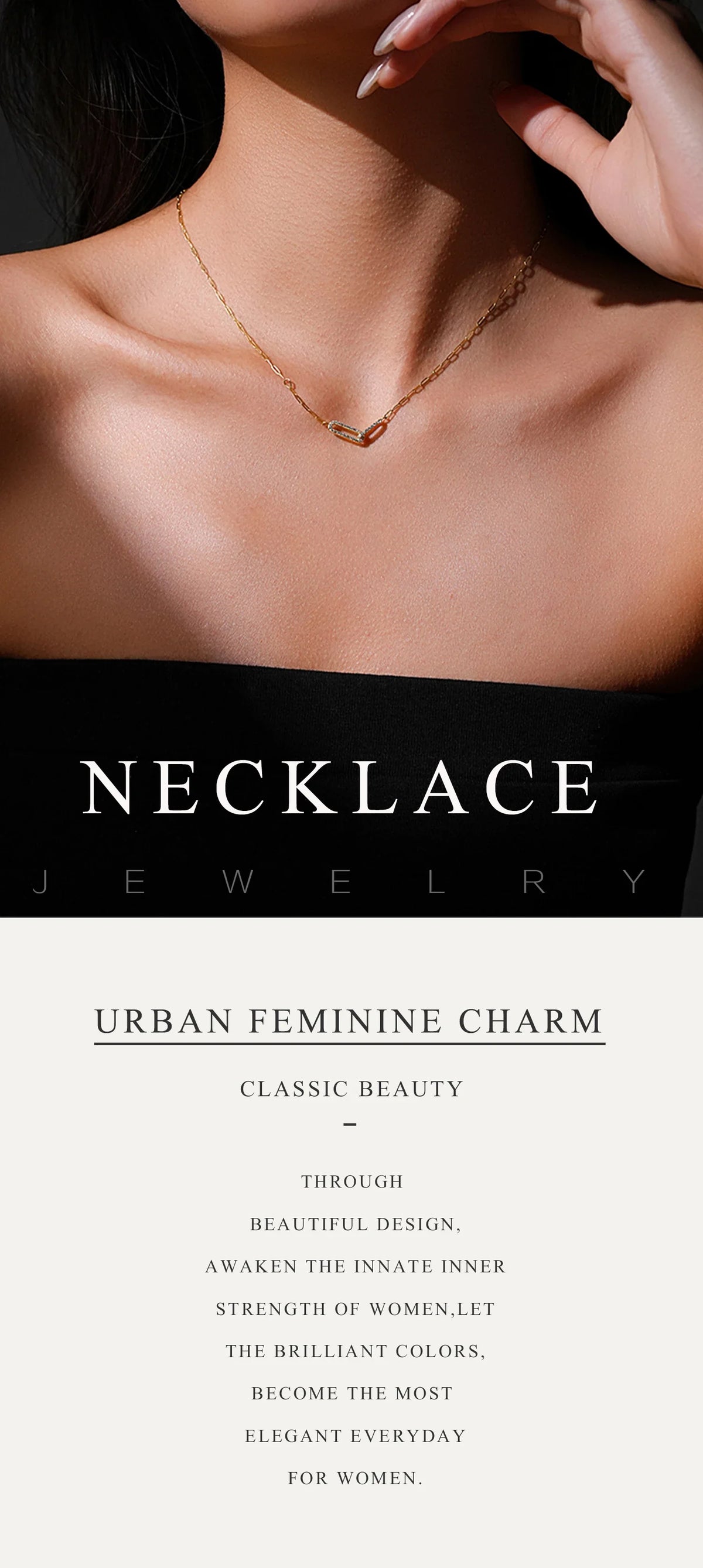 Modern Sterling Silver Link Necklace
