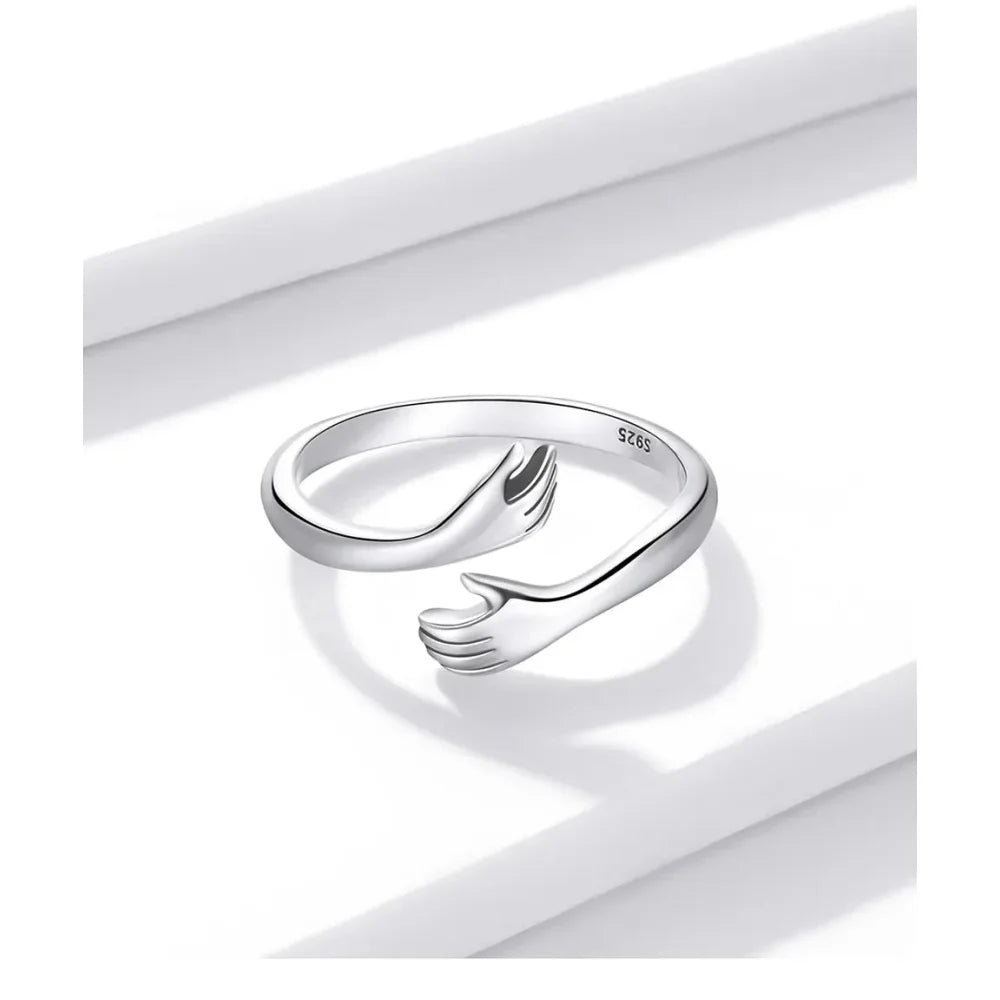 Sterling Silver Hug Ring (Adjustable)