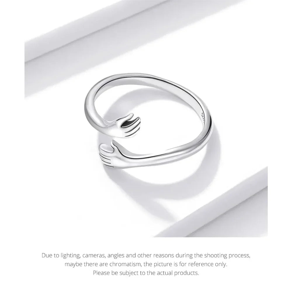 Sterling Silver Hug Ring (Adjustable)