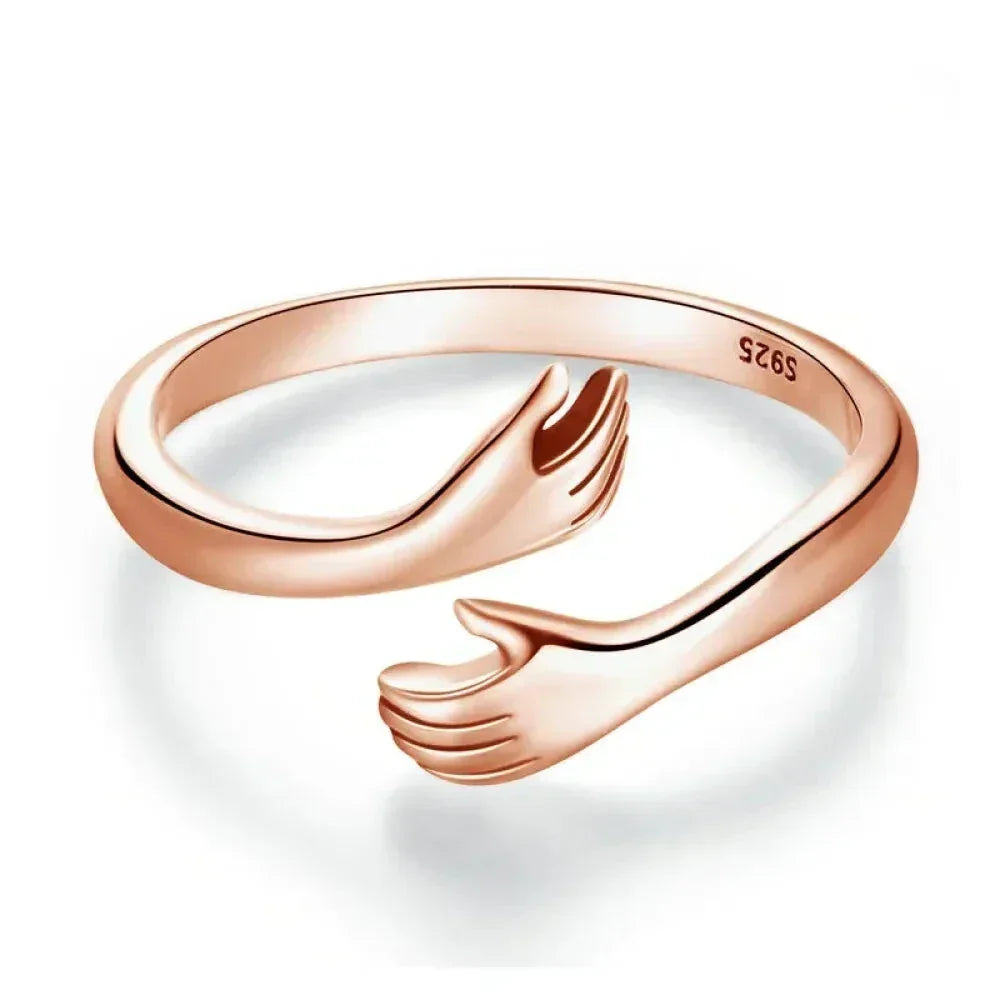 Sterling Silver Hug Ring (Adjustable)