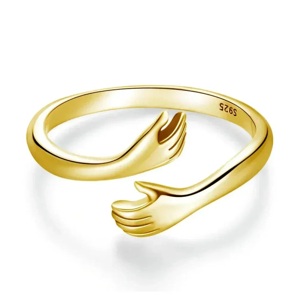 Sterling Silver Hug Ring (Adjustable)