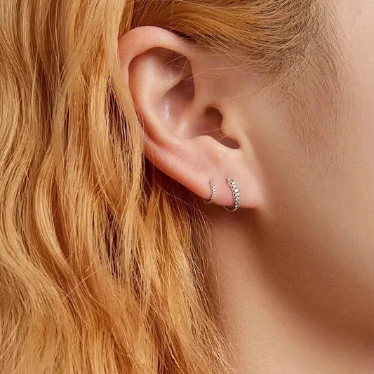 Stunning 925 Sterling Silver Small Hoop Earrings - Chic And Timeless