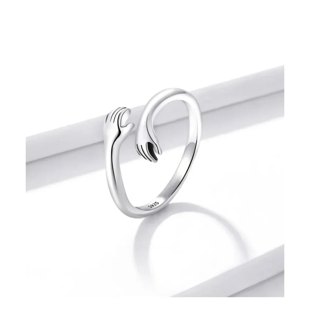 Sterling Silver Hug Ring (Adjustable)