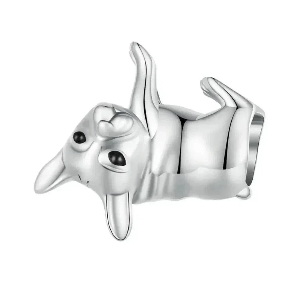 925 Sterling Silver Pet Dog Charm For Bracelet