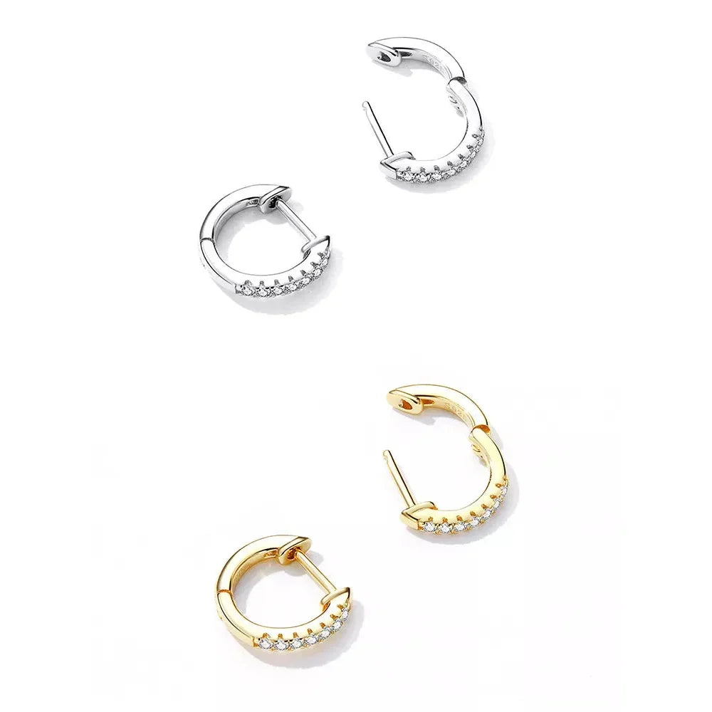Stunning 925 Sterling Silver Small Hoop Earrings - Chic And Timeless