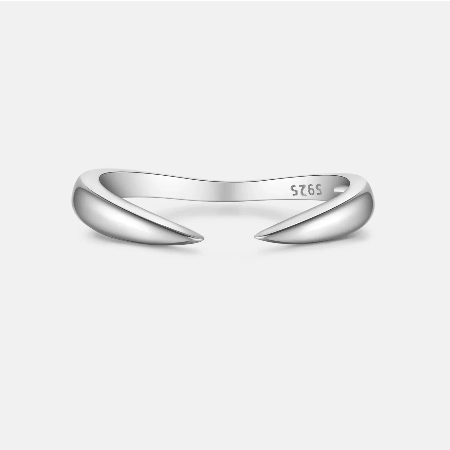 925 Sterling Silver Gold Talon Open Ring