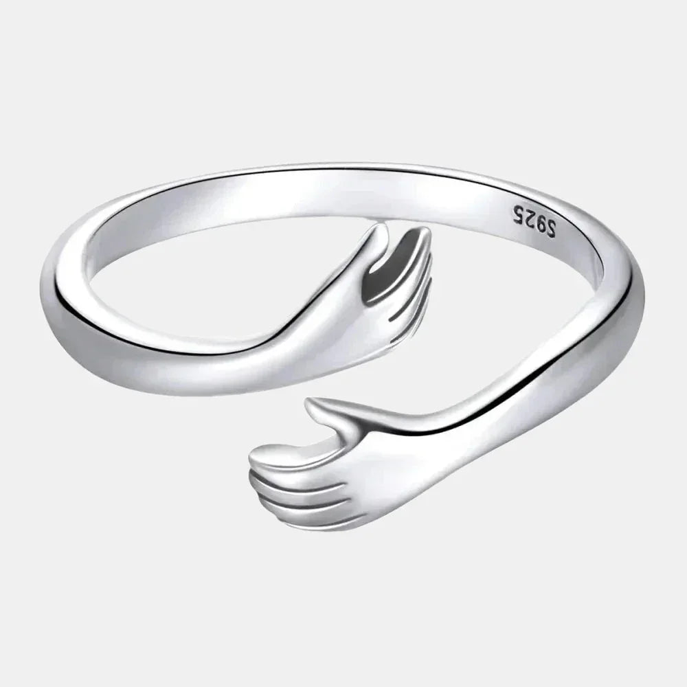 Sterling Silver Hug Ring (Adjustable)