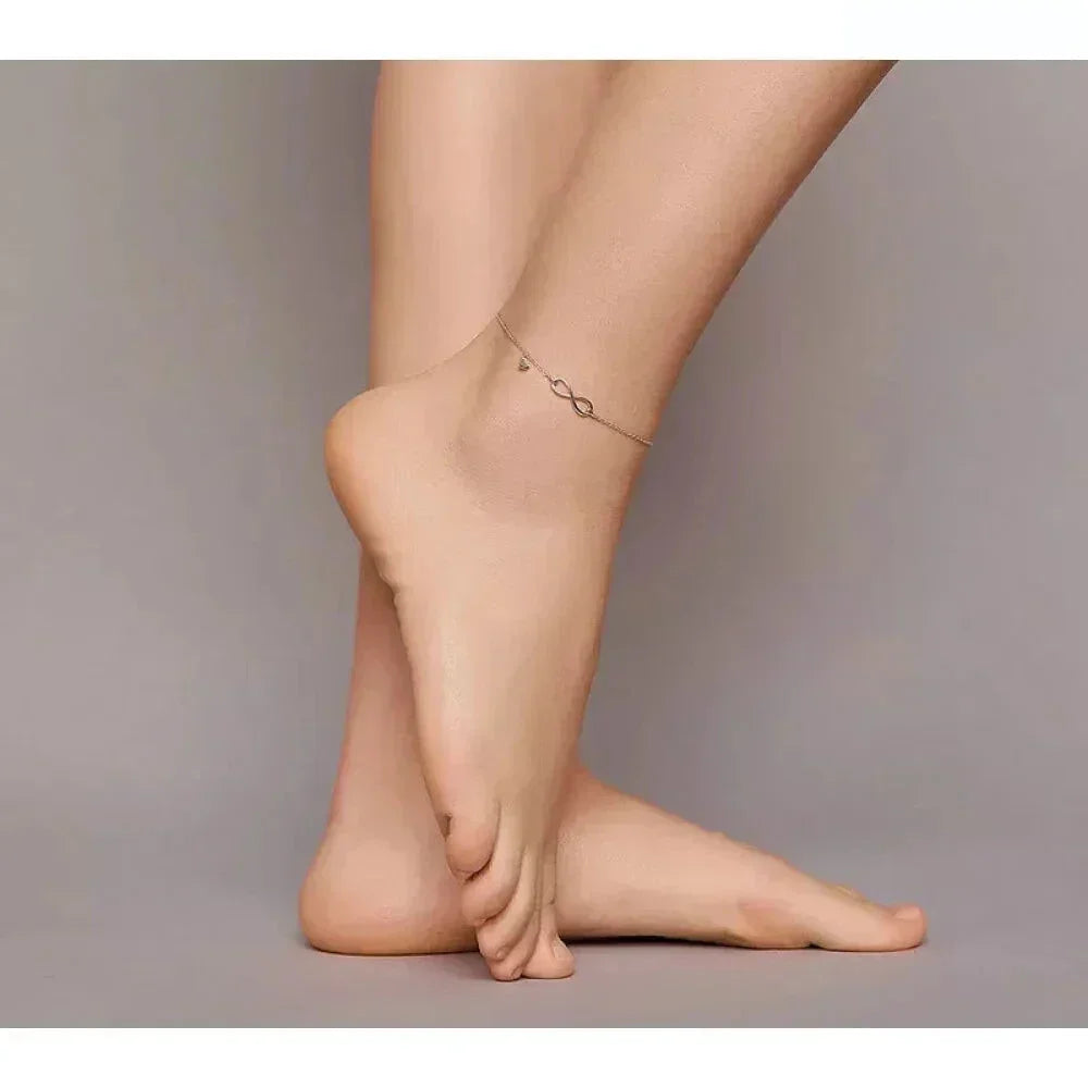 925 Sterling Silver Infinity Anklet