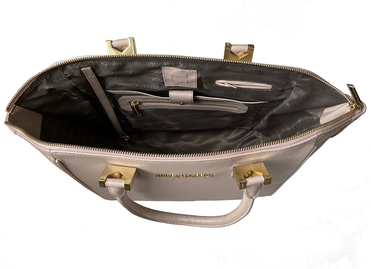 Sac à Main en Cuir rose blush | Mona Moyen